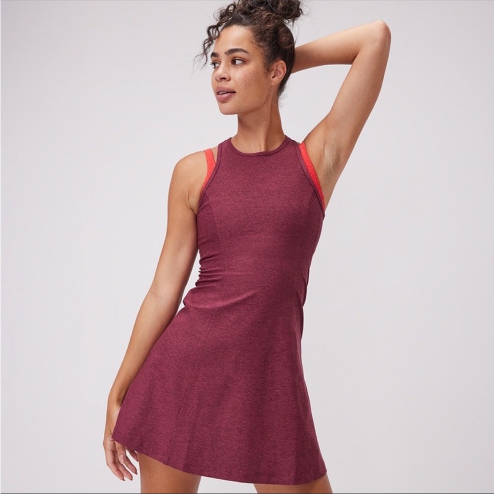 Athena Dress Maroon